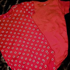 Pink baby onesies